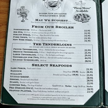 Waters Supperclub menu 1