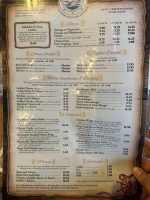 Waters Supperclub menu 2